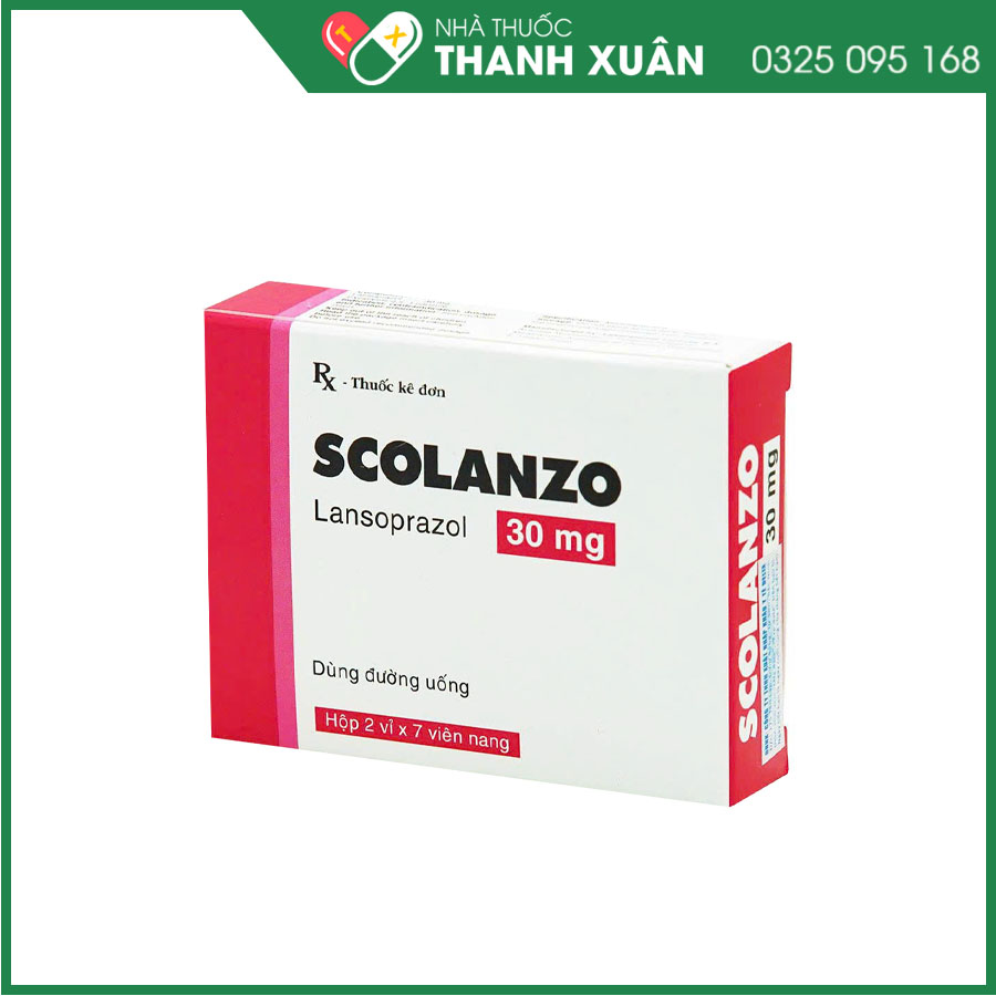 Scolanzo 30mg giúp giảm tiết acid dạ dày, điều trị viêm loét dạ dày - tá tràng và trào ngược dạ dày